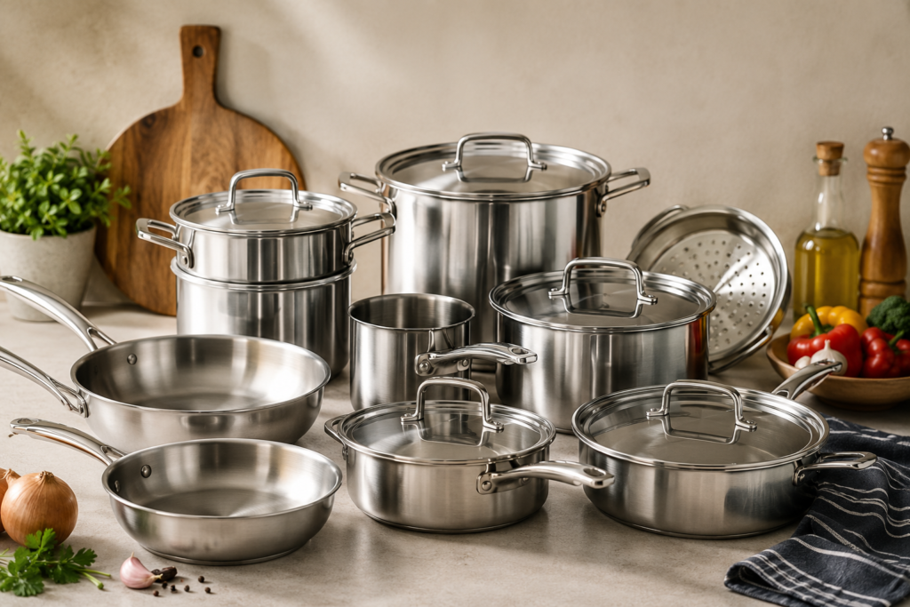 Premium stainless steel cookware manufacturer from India for global export