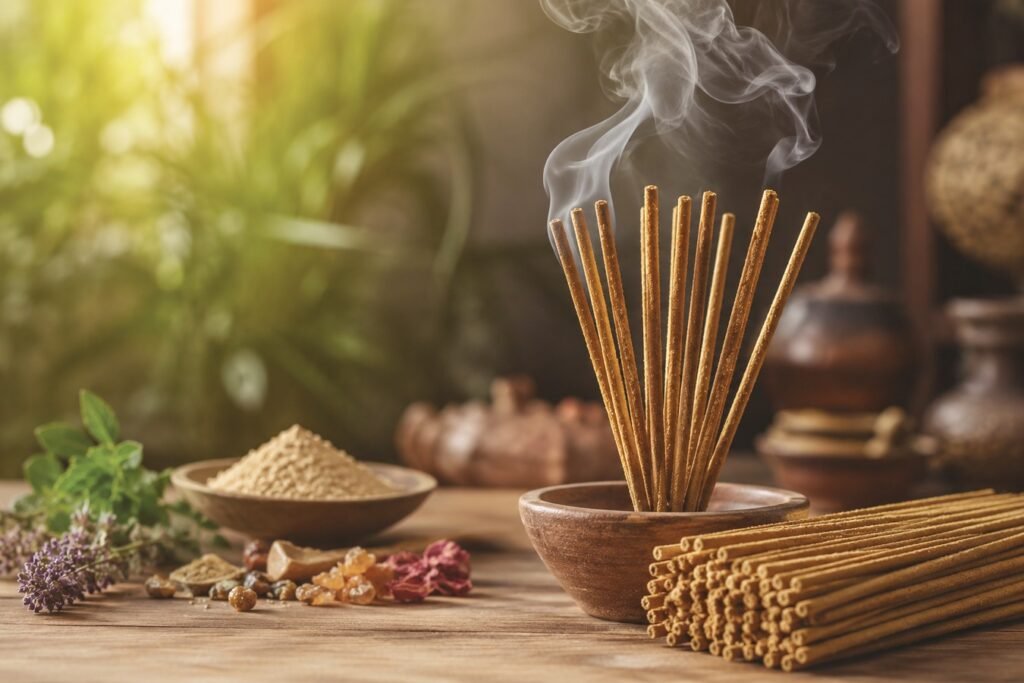 Bamboo-less incense sticks manufactured and exported from India by Scalane Global