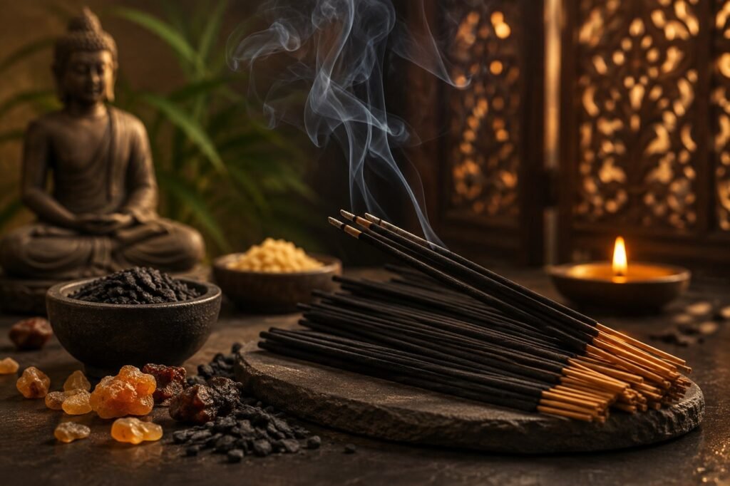 Charcoal incense sticks manufactured and exported from India