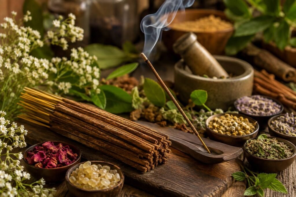 Herbal incense sticks manufactured and exported from India by Scalane Global