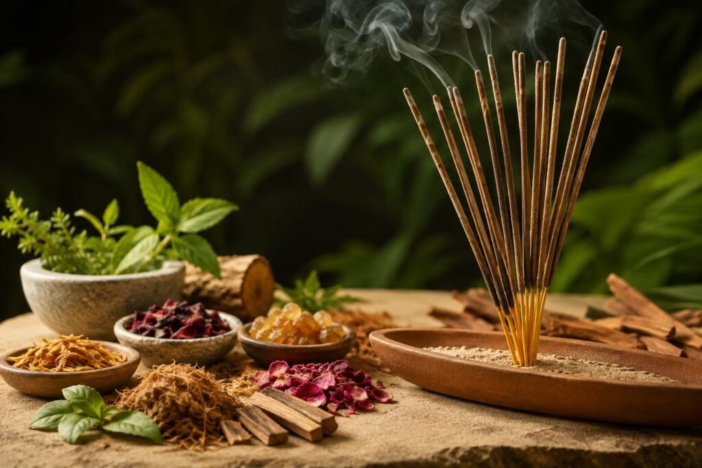 Natural incense sticks manufactured and exported from India by Scalane Global