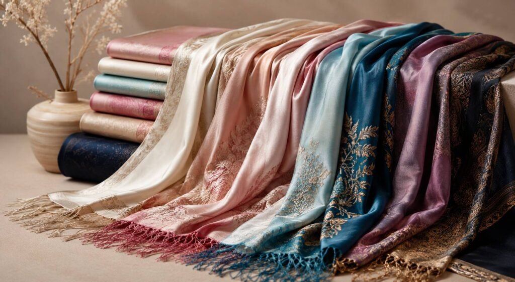 Silk shawl manufacturer and exporter from India
