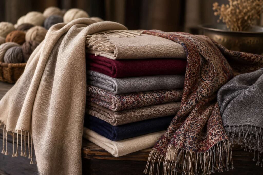 wool shawls manufacturer and exporter from India