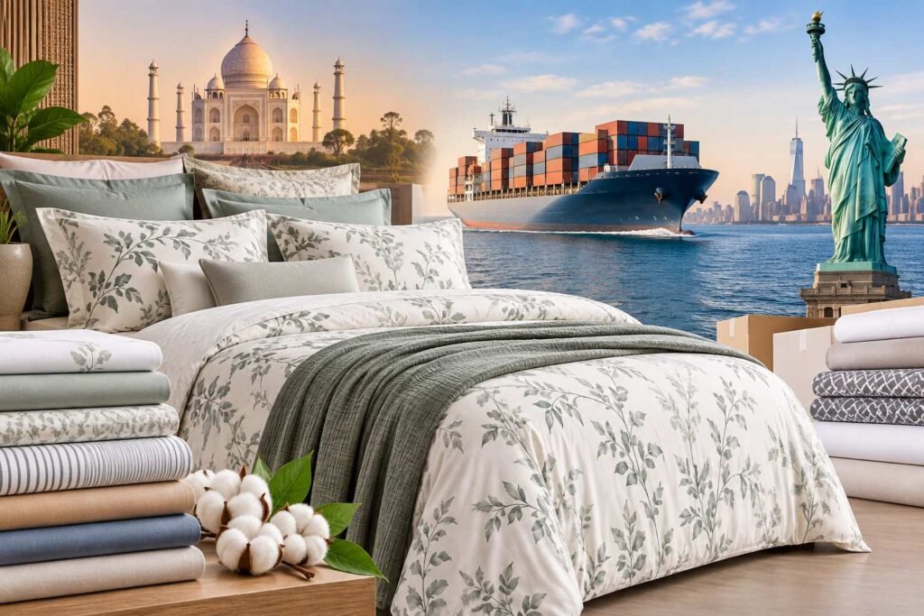 Bedsheet exporter to USA from India – cotton bedsheets and private label bedding