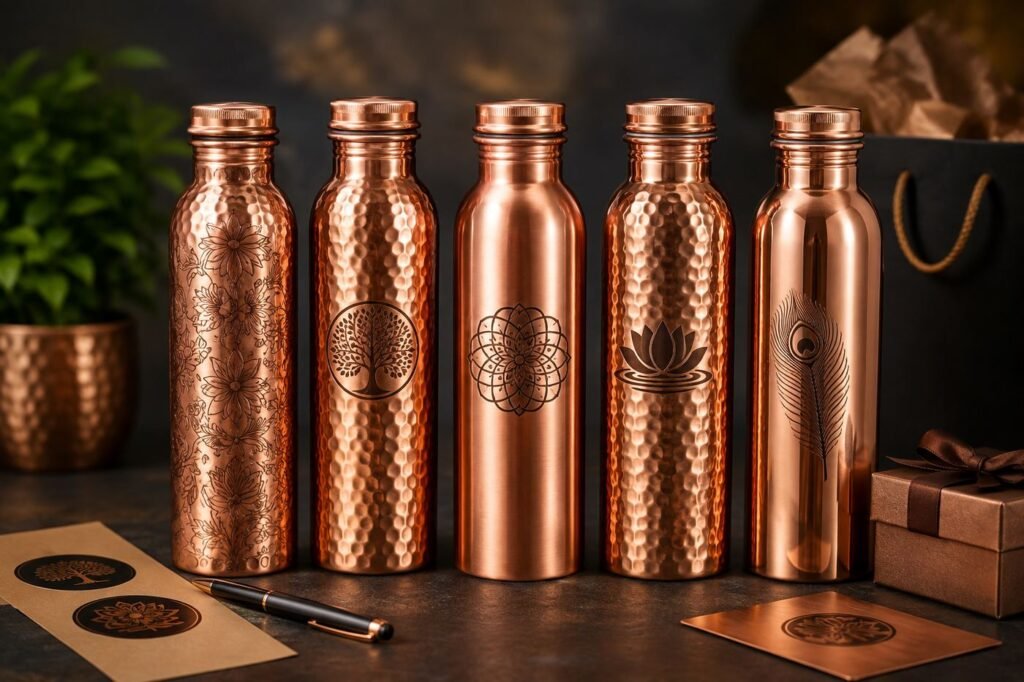 Custom Printed Copper Bottles