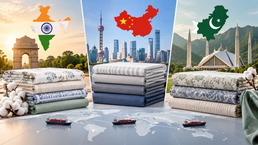 India vs China vs Pakistan Bedsheets